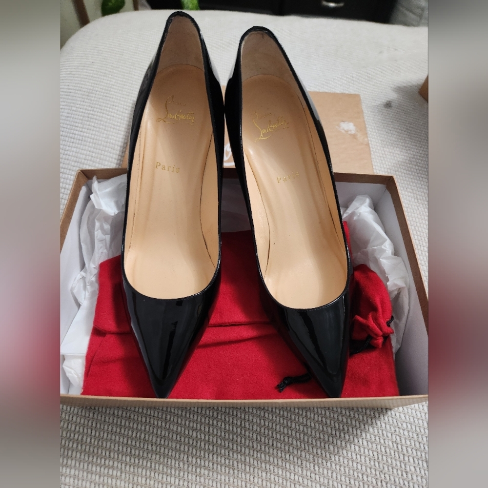 Christian Louboutin Pigalle Follies Pumps in Black Patent Leather